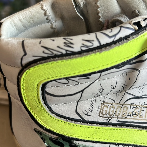 Golden Goose slides size 7 (37) one of a kind! Custom slides!! 💜💜🩷🩷 - Picture 2 of 9